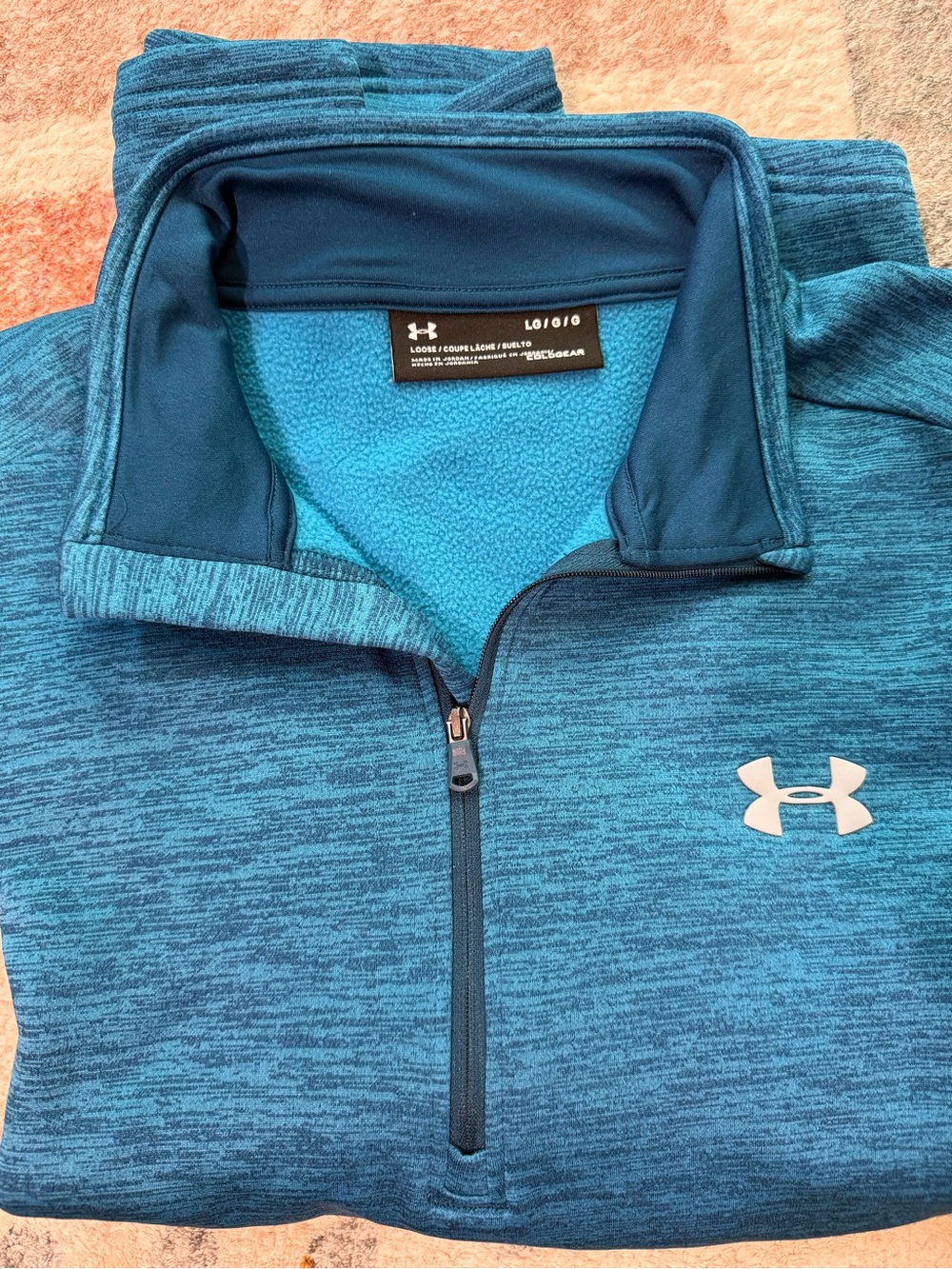 Under Armour Blue Quarter-Zip Fleece Pullover